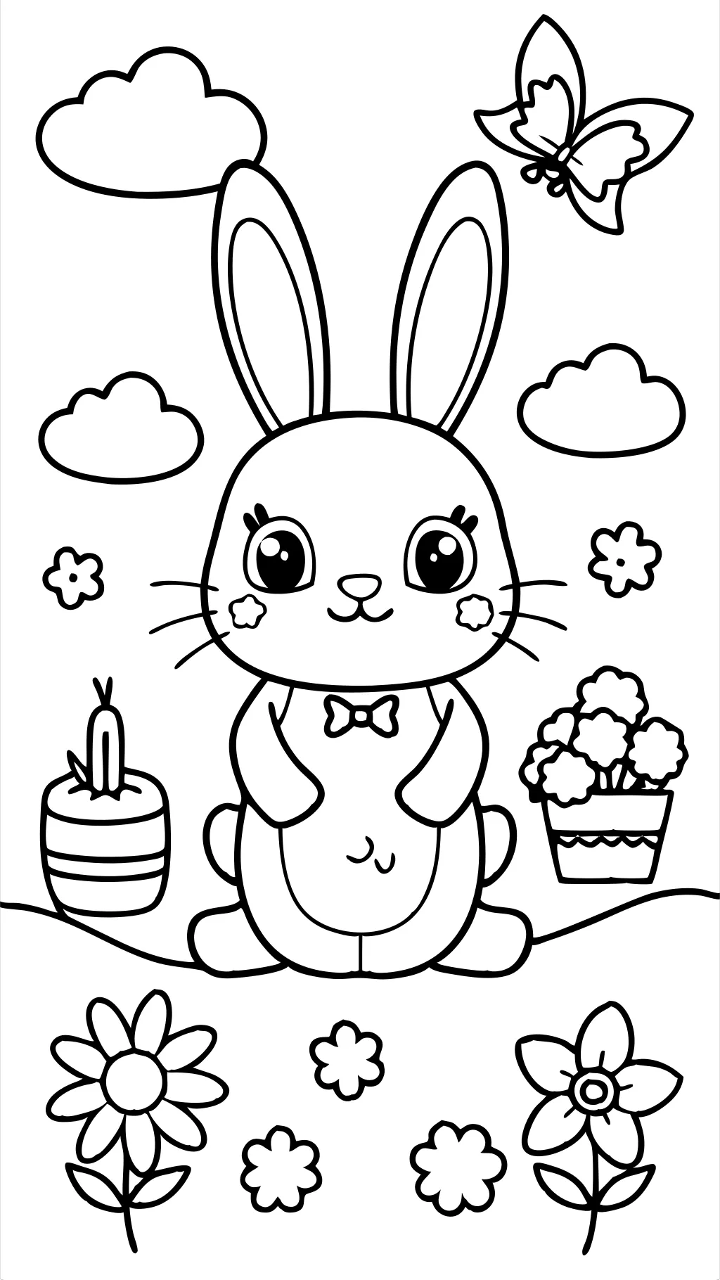 bunny coloring book pages